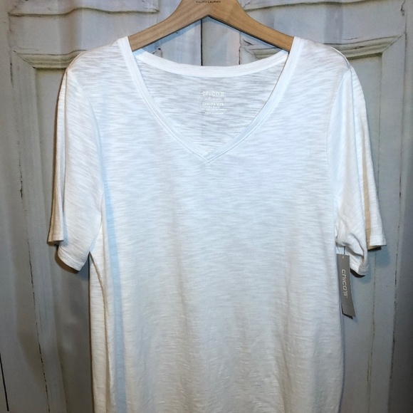 Chico's Tops - 2 Chico's Black and White Cotton Slub Classic Tee - You get both! NWT!